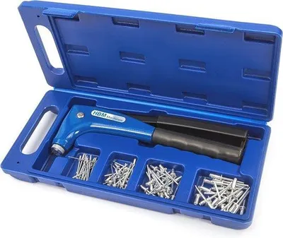 Produktbild von Professionelle 81 mm Delige Popnageltang mit schnellem Verstellmundstück und Popnageln