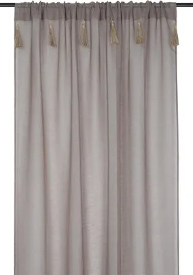 Obrázok produktu pre Boho záclona IBIZA 140x260 so strapcami taupe