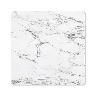 Produktbild von MuchoWow® Mauspad Mousepad Schwarze Muster durch weißen Marmor 30x30 cm - Mousepads - Maus Mat - Pad - Mausunterlage - Gaming