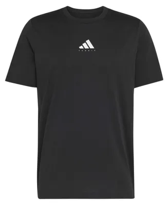 Image de T-shirt Adidas pour hommes, modèle Tennis Cat G T, couleur noire et blanche, taille L