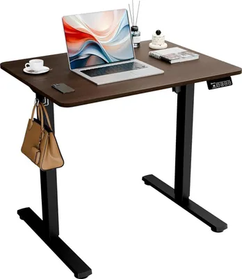 Immagine prodotto di Scrivania elettrica regolabile in altezza 80x60cm nero