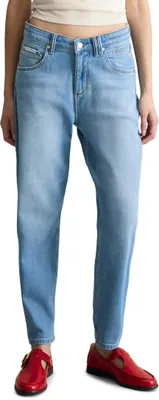 Productafbeelding van Marc O'Polo dames jeans, model boyfriend fit, met stretch, blauw (licht)