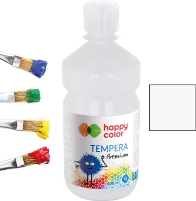 Image de Peinture à la détrempe premium 500ml blanc HAPPY COLOR