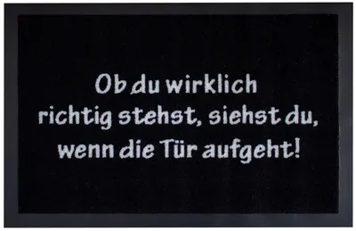 Produktbild von Fußmatte- Ob Du richtig stehst,Spruch Matte, Türmatte 060 x 040 cm