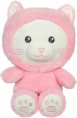 Image de Hoody Pets Peluche pour chat - Rose, 24 cm