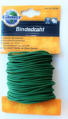 Produktbild von Pflanzen Bindedraht ummantelt 10m Länge 2,5mm Durchmesser Gartenbedarf Filmer 25226