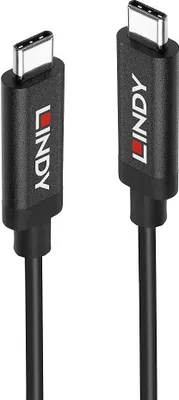 Produktbild von USB 3.2 Gen 2 Aktivkabel, USB-C Stecker > USB-C Stecker (schwarz, 5 Meter, PD, Laden mit bis zu 60 Watt)