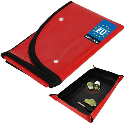 Image de KOTARBAU® Tapis de rempotage pour l'intérieur, rouge, 100 x 150 cm - Tapis de jardin, tapis pour fleurs, tapis de jardinage, support de plantation