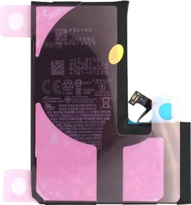 Immagine prodotto di Clappio, batteria di ricambio per iPhone 14 Pro, batteria supplementare da 3200 mAh + striscia adesiva, nero