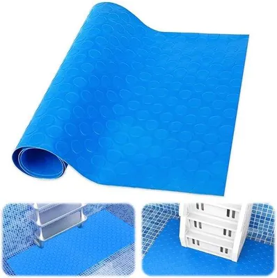 Obrázek produktu pro Bezpečnostní rohož pro bazény – Bezpečné plavání – Protiskluzová guma – 40 x 90 cm – Modrá