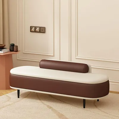 Produktbild von Sitzbank mit Stauraum 120cm Braun+Beige