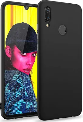 Produktbild von Silikonový kryt pro Huawei P Smart 2019 ochranný kryt matný černý zadní kryt pouzdro na mobilní telefon