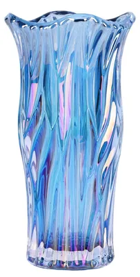Image de Un vase en verre unique, décoré de cristaux, idéal pour les fleurs