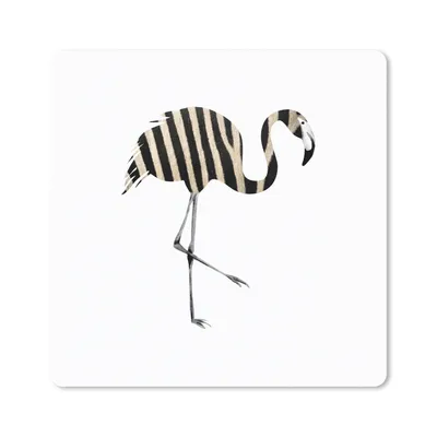 Produktbild von MuchoWow® Mauspad Mousepad Flamingo - Linie - Muster 30x30 cm - Mousepads - Maus Mat - Pad - Mausunterlage - Gaming