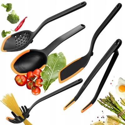 Produktbild von Fiskars Functional Form 5-teiliges Küchenutensilien-Set Silikon Kochzubehör