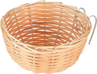 Zdjęcie produktu dla Egzotyczne bambusowe gniazdo w kształcie naturalnego gniazda kanarka 5,5 cm