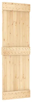Image de Porte coulissante vidaXL NARVIK, finition naturelle et noire, 70 x 210 cm (213,5 cm)