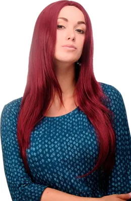 Produktbild von WIG ME UP Perücke Granatrot Mittelscheitel 3217-39