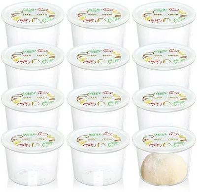 Image de Boîtes à pizza empilables 1100 ml, grises, lot de 12