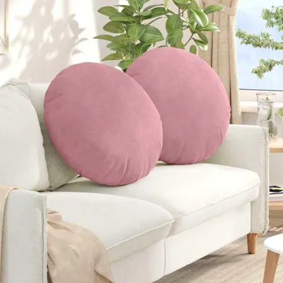 Produktbild von Maison Exclusive - Sitzkissen 2 stk. Samt Rosa Ø 80 x 29 cm
