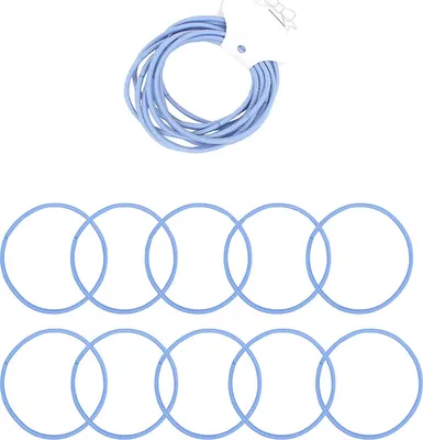 Produktbild von 100 Haargummis 50mm elastisches Haar Band Zopfgummis ohne Metall Farbwahl, Größe:50mm, Farbe:blau