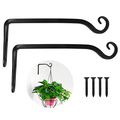Image de Support pour plantes, pot de fleurs suspendu, en fer, crochet mural, support mural, 25 cm