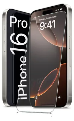 Produktbild von Für iPhone 16 Pro ( 6.3" ) - Panzerglas Glasfolie Display Schutz Folie Glas 9H Hart Echt Glas Displayschutzfolie