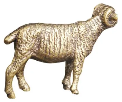 Produktbild von Vintage Messing Schaf Figur für Büro Dekoration