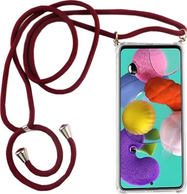Produktbild von Handykette für Samsung Galaxy A31 - Smartphone Necklace Hülle mit Band - Schnur mit Case zum umhängen in Rot