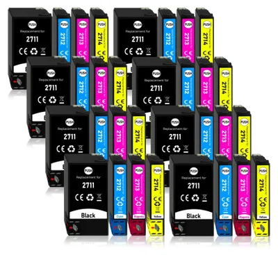 Produktbild von 32er Pack Druckerpatronen 27 27XL kompatibel mit Epson WF-7620