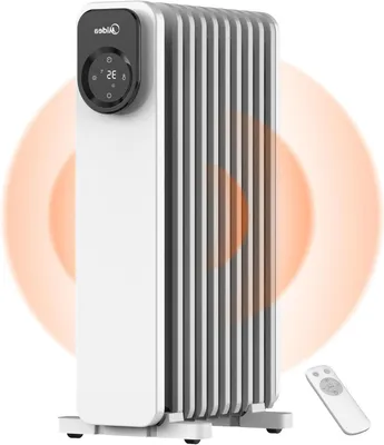 Produktbild von Ölradiator – Elektrische Heizung – Raumheizung – Schnelle Wärmeabgabe – 2000 Watt – Weiß