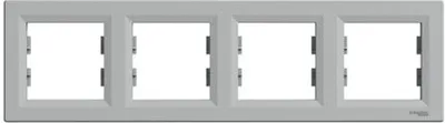 Immagine prodotto di Telaio a 4 ingressi orizzontale, alluminio Schneider Asfora EPH5800461