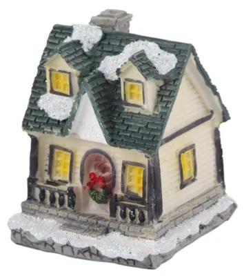 Image de Village de Noël illuminé par des LED, écologique, haute luminosité, maison décorative pour cadeaux