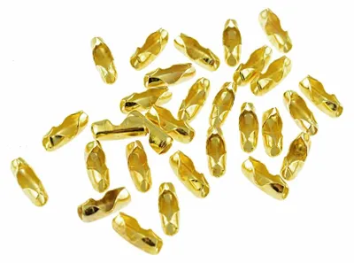 Produktbild von Vintageparts 30 Kugelkettenverschlüsse goldfarben für 2,4mm Kugelketten
