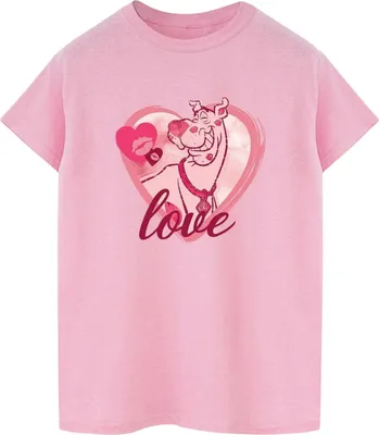 Obrázek produktu pro Scooby Doo - "Love Kisses" tričko pro ženy BI53902 (S) (Baby pink)