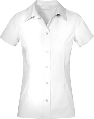 Produktbild von Business Kurzarm-Bluse Damen, Weiß, S