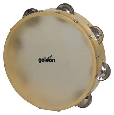 Obrázok produktu pre GOLDON – Tamburína s prírodnou blánou (35325)