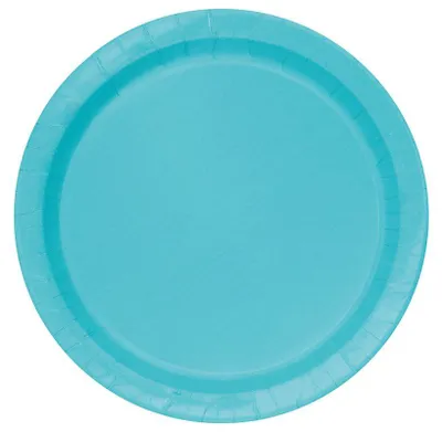 Image de 16 grandes assiettes turquoise