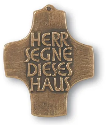 Produktbild von Haussegen Herr segne dieses Haus 10 cm Bronze