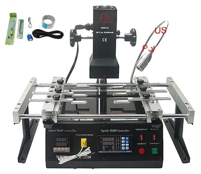Produktbild von Lötstation, 2 Zonen, 2300W, Infrarotheizung, Abmessungen: L495mm x B480mm x H420mm, Gewicht: 16 kg
