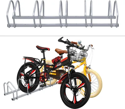Produktbild von Yakimz Fahrradständer für 1/2/3/4/5/6 Fahrräder Fahrrad Mehrfach-Ständer Verzinkt Bike Fahrradhalter（5-fach）