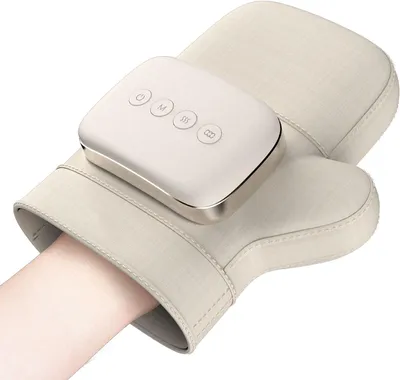 Produktbild von Elektrisches Handmassagegerät mit Wärme und Kompression, kabelloses Handschuhmassagegerät mit Wärme, 3-stufige Drucktherapie zur Schmerzlinderung