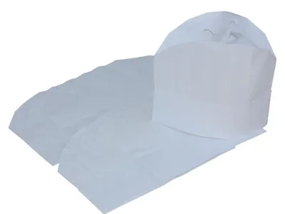 Kochmütze aus Reliefpapier, gefaltete Spitze, 10 Stück, 23 cm