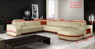 Produktbild von Ecksofa Ledersofa Big xxl U Form Wohnlandschaft Sofa Couch Garnitur Eckgarnitur