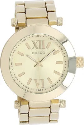 Image de Montre Oozoo à quartz analogique pour hommes, bracelet or Vintage Series D2UOC5753A