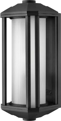 Produktbild von Außenlampe Wand Aluminium Glas H: 38,3 cm IP44 Schwarz Weiß E27 Retro Außenleuchte