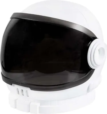 Image de Casque d'astronaute pour adulte blanc-noir - taille unique