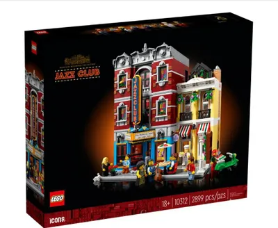 Produktbild von LEGO 10312 Icons Jazz Club Modellbausatz für Erwachsene mit 5 Teilen inklusive Bühne plus Band-Mini-Figuren, Modular Buildings 2023 Collection, Geschenk für Musikliebhaber