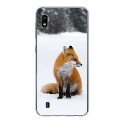 Produktbild von MuchoWow® Handyhülle Schutzhülle Hülle für Samsung Galaxy A10 Fuchs - Schnee - Winter Silikon Softcase Handy Hülle - Schutzhülle