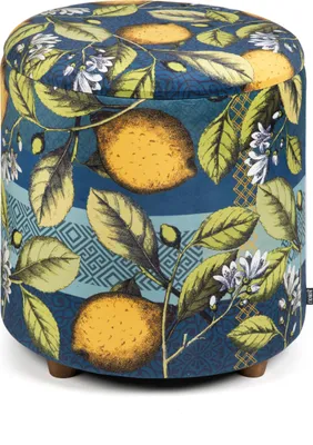 Immagine prodotto di Pouf contenitore Excelsa Boboli in velluto e legno 39x39x43 cm multicolore